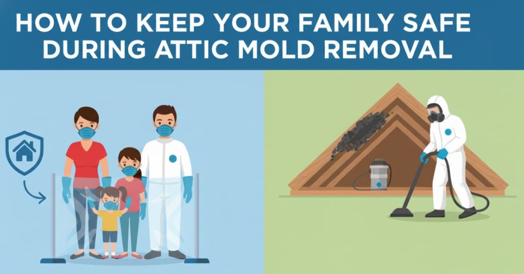 Family Safe During Attic Mold Removal