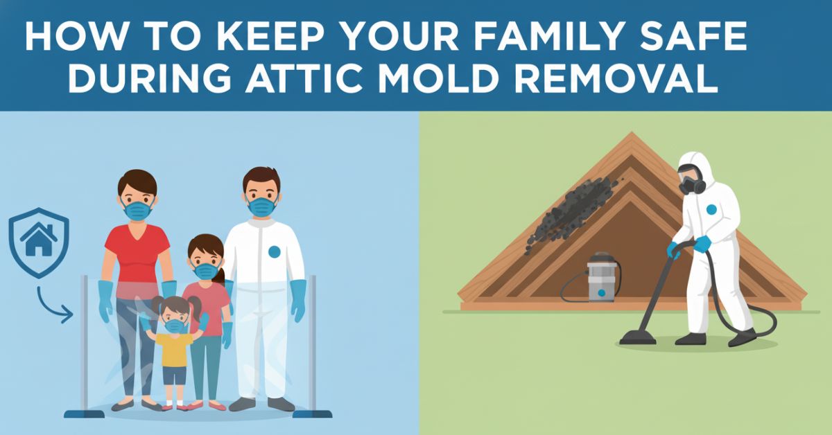 Family Safe During Attic Mold Removal